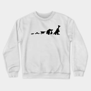 Ice Age Sid the Sloth Evolution Black Crewneck Sweatshirt